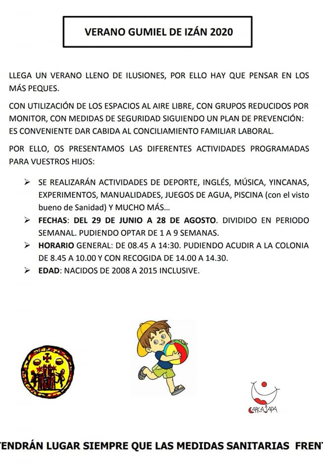 COLONIAS DE VERANO 2020