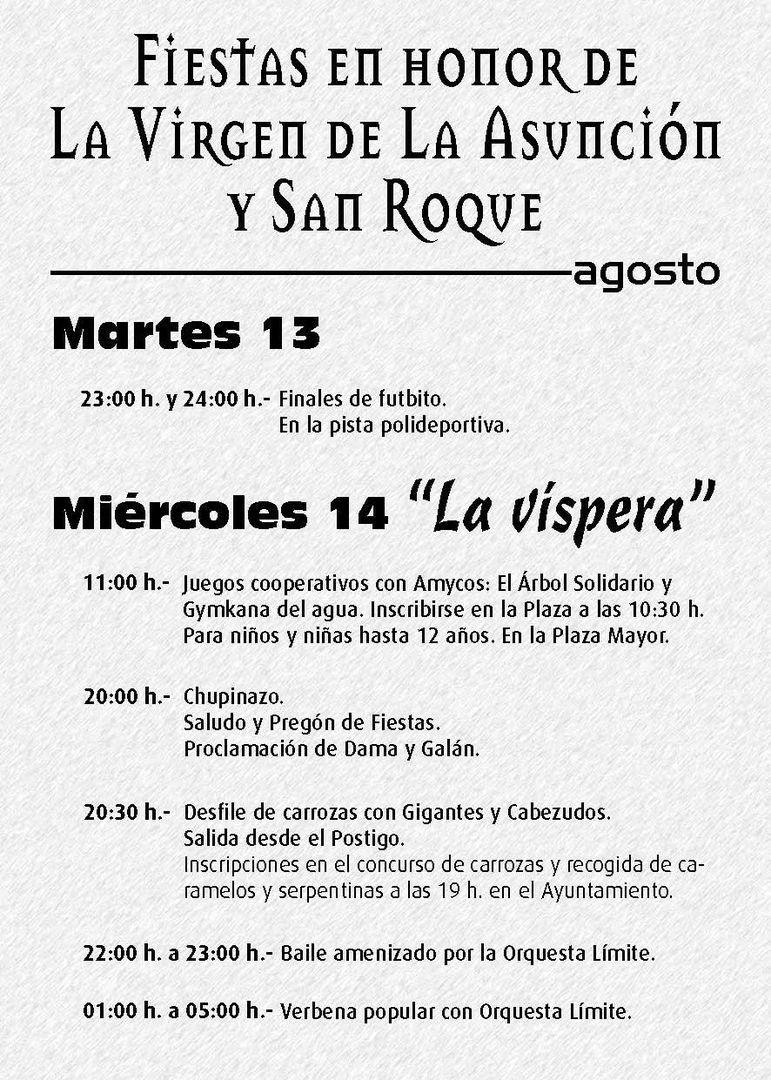 Fiestas de agosto y septiembre 2013